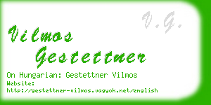 vilmos gestettner business card